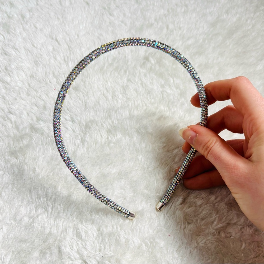 h&m iridescent rhinestone sparkly skinny headband